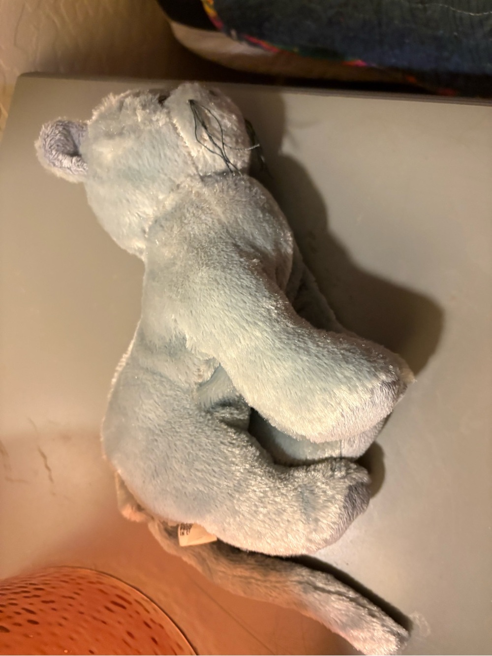 GANZ Light Blue Plush Hippo with Heart Tag